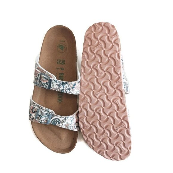 Birkenstock Sydney Vegan Birko-Flor Sandals Womens 7 EU 38 Paisley Light Rose - Picture 8 of 9